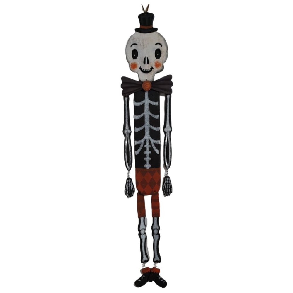 Johanna Parker Halloween Wood Hanging Skeleton